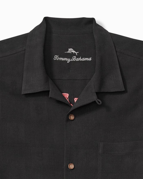 Tommy Bahama Vegas State of Mind Silk Camp Shirt | Black