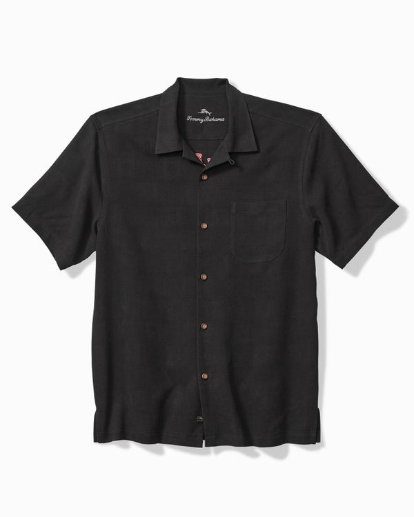 Tommy Bahama Bali Border Silk Camp Shirt | Black