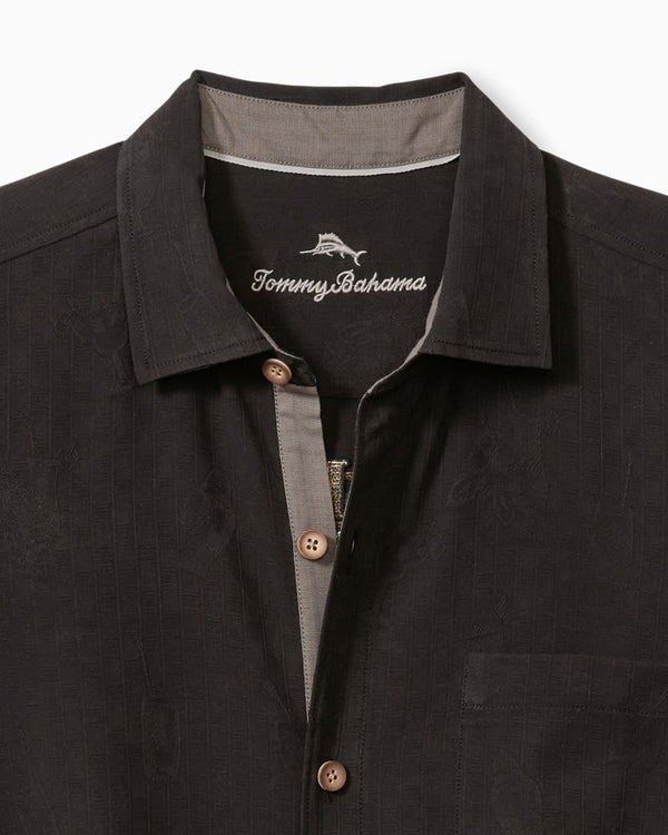 Tommy Bahama Call Me Old Fashioned Silk Camp Shirt | Black