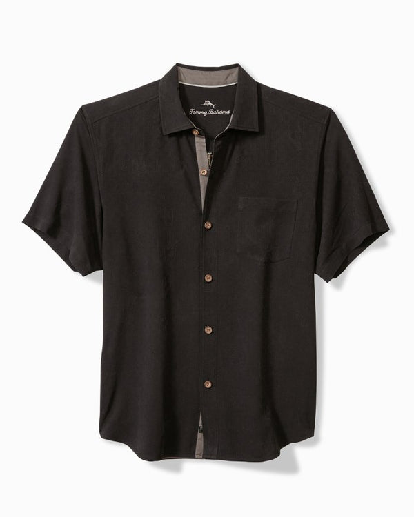 Tommy Bahama Call Me Old Fashioned Silk Camp Shirt | Black