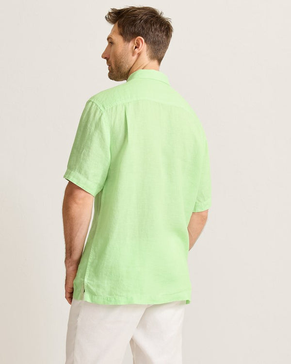 Tommy Bahama Paradise Breezer Linen Short-Sleeve Shirt | Glowing Green