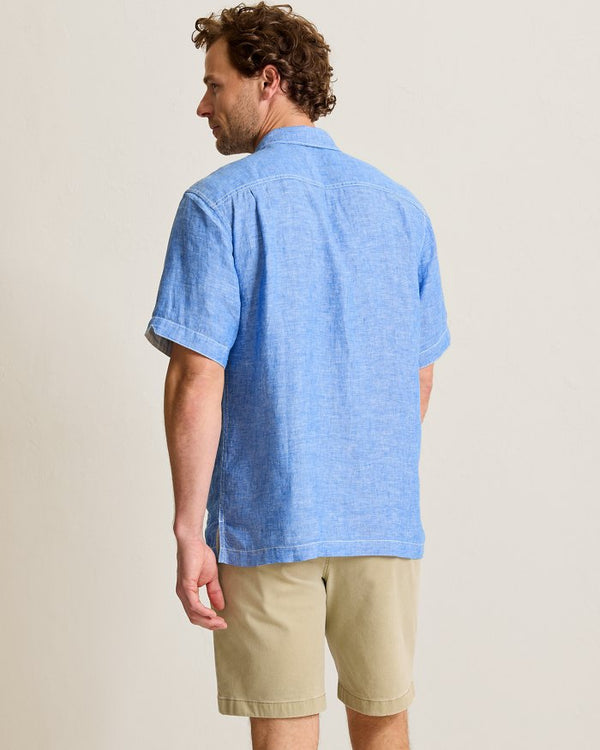 Tommy Bahama Paradise Breezer Linen Short-Sleeve Shirt | Victoria Blue