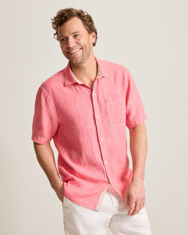 Tommy Bahama Paradise Breezer Linen Short-Sleeve Shirt | Paradise Pink