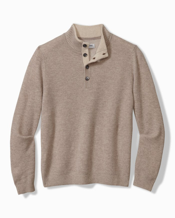 Tommy Bahama Soft Sands - Pull à col roulé en cachemire - Taupe Heather