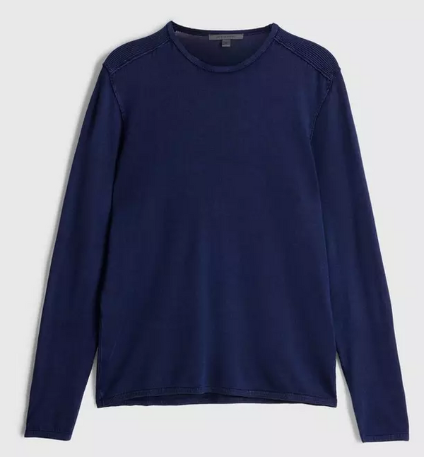 Walter Crew Neck Sweater, Deep Blue - Caswell's Fine Menswear