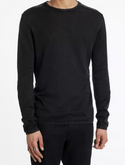 Walter Crew Neck Sweater, Black - Caswell's Fine Menswear