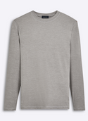 Bugatchi Crew Neck, Cement - Caswell's Fine Menswear