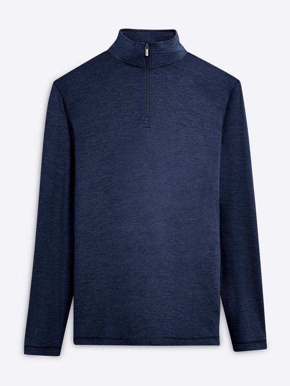 Bugatchi 1/4 Zip, Navy - Caswell's Fine Menswear