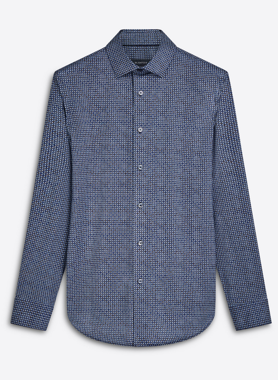 Bugatchi Ooohcotton Shirt James, Night Blue - Caswell's Fine Menswear