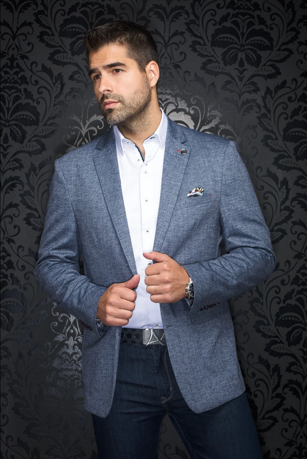 Au Noir Blazer Reynolds, Medium Grey - Caswell's Fine Menswear