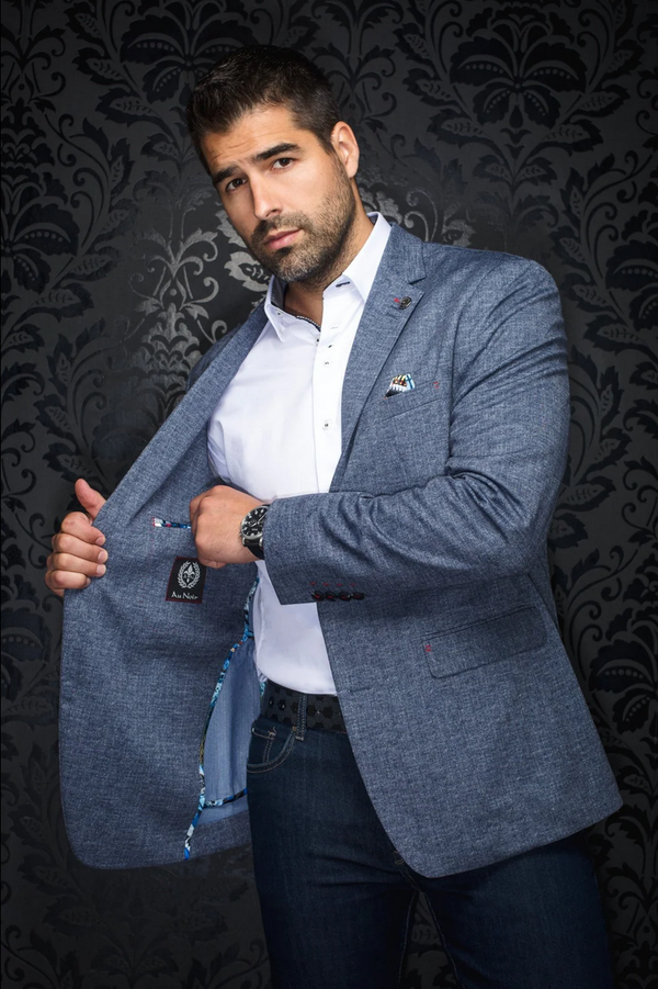 Au Noir Blazer Reynolds, Medium Grey - Caswell's Fine Menswear