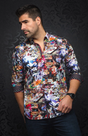 Au Noir Shirt Bellagio, Multi - Caswell's Fine Menswear