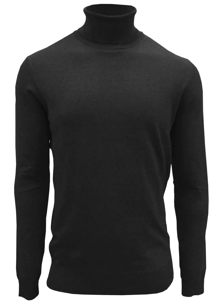 Point Zero Cashmere-Like Turtle Neck Sweater, Black | Caswell's Fine ...