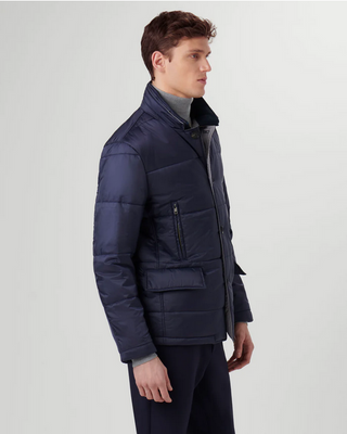 Bugatchi Quilted Three Quarter Jacket, Navy - Caswell's Fine Menswear