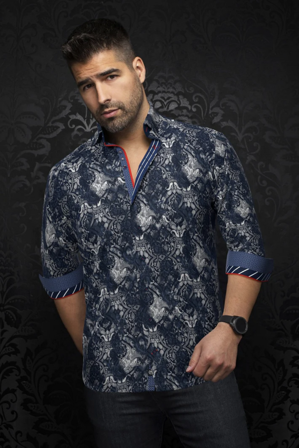 Au Noir Shirt | MURATO, Navy - Caswell's Fine Menswear