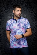 Au Noir Polo | STRATOS, Purple - Caswell's Fine Menswear