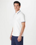 Bugatchi Tipped Solid Polo | White - Caswell's Fine Menswear