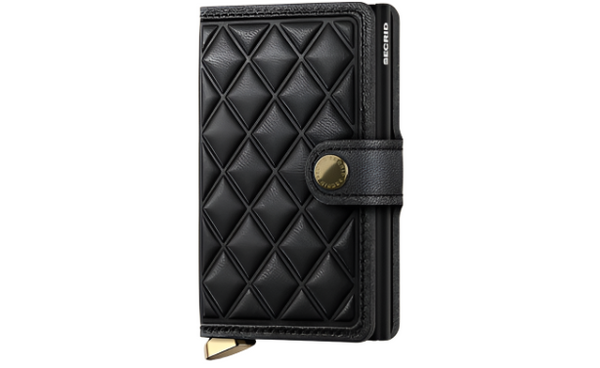 Secrid Premium Miniwallet Embossed Diamond | Black - Caswell's Fine Menswear