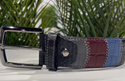 7 Downie Streeet Patchwork Belt | Blue - Caswell's Fine Menswear