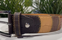 7 Downie Street Patchwork Belt | Tan - Caswell's Fine Menswear