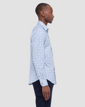 Bugatchi JAMES Abstract OoohCotton® Shirt | Air Blue