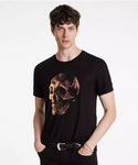 John Varvatos Oil Skull Tee | Noir