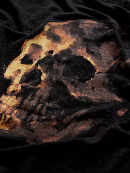 John Varvatos Oil Skull Tee | Noir