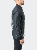 Maceoo Shirt Fibonacci SkullSmoke 39 | Black