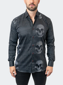 Maceoo Shirt Fibonacci SkullGost | Black