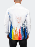 Maceoo Shirt Fibonacci Dripped | White