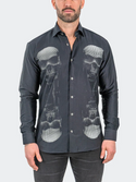 Maceoo Shirt Fibonacci SkullMirror | Black