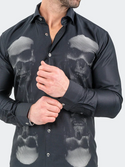 Maceoo Shirt Fibonacci SkullMirror | Black