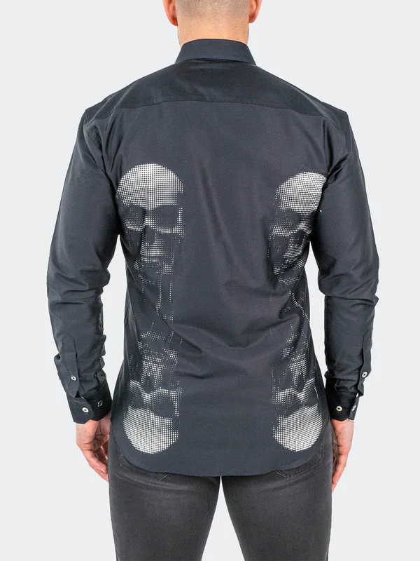 Maceoo Shirt Fibonacci SkullMirror | Black