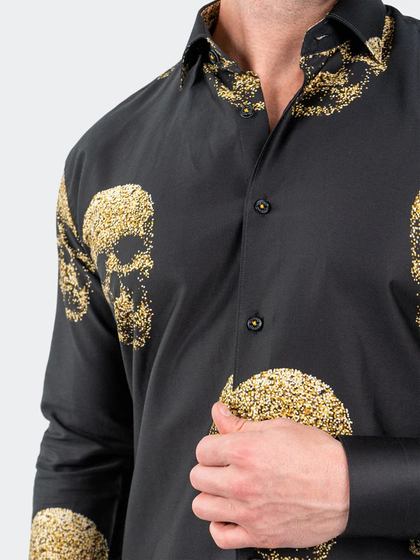 Maceoo Fibonacci GoldenSkull | Black