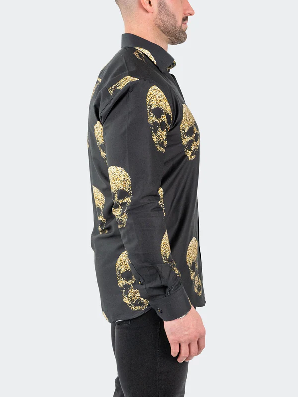 Maceoo Fibonacci GoldenSkull | Black