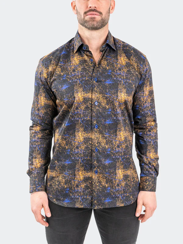 Maceoo Shirt Fibonacci GalaxySplash | Black