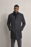 Bugatti Wool Coat | Charcoal