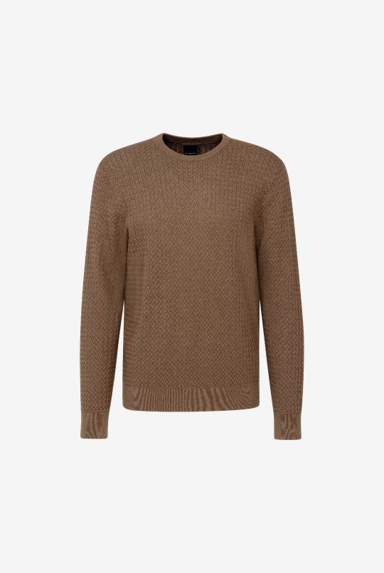 Bugatti Sweater Crew Neck | Cognac Brown