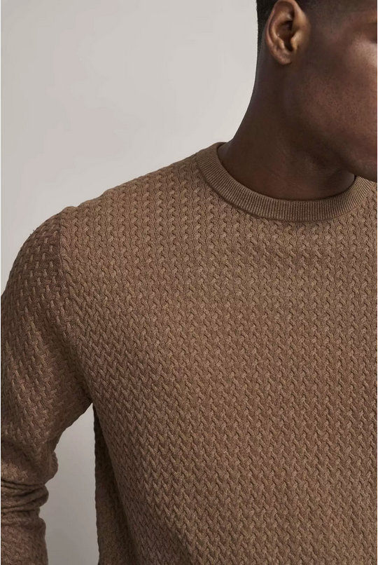 Bugatti Sweater Crew Neck | Cognac Brown