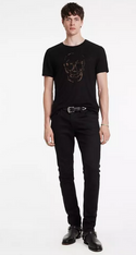 John Varvatos Embellished Skull Tee | Black