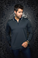 Au Noir Polo Shirt Long Sleeve | FEDERICO, Olive