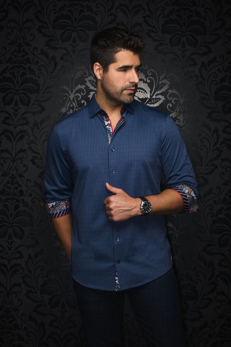 Au Noir 360° Stretch Shirt | BERNADO, Blue