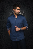 Au Noir 360° Stretch Shirt | BERNADO, Blue