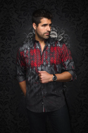 Au Noir Shirt | DARRELL, Black Red