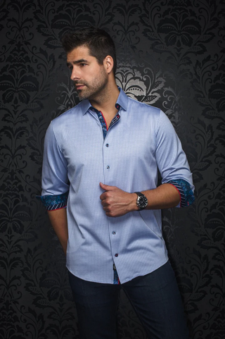 Au Noir 360° Stretch Shirt | BERNADO, Light Blue