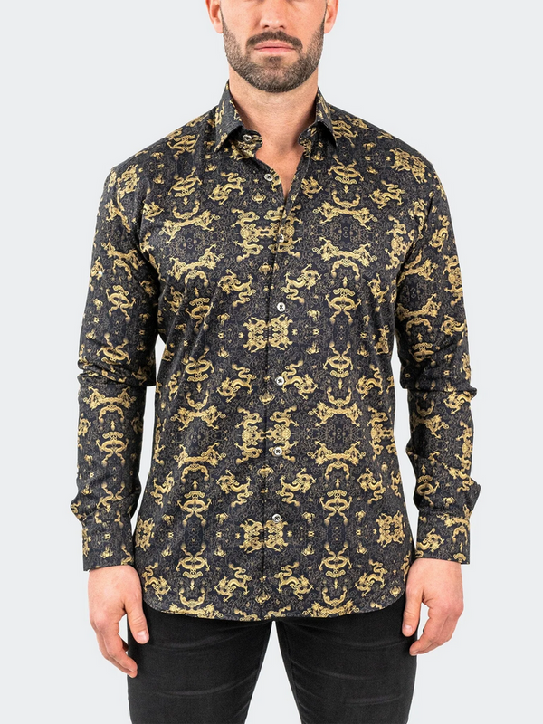 Maceoo Shirt Goldendragon | Black