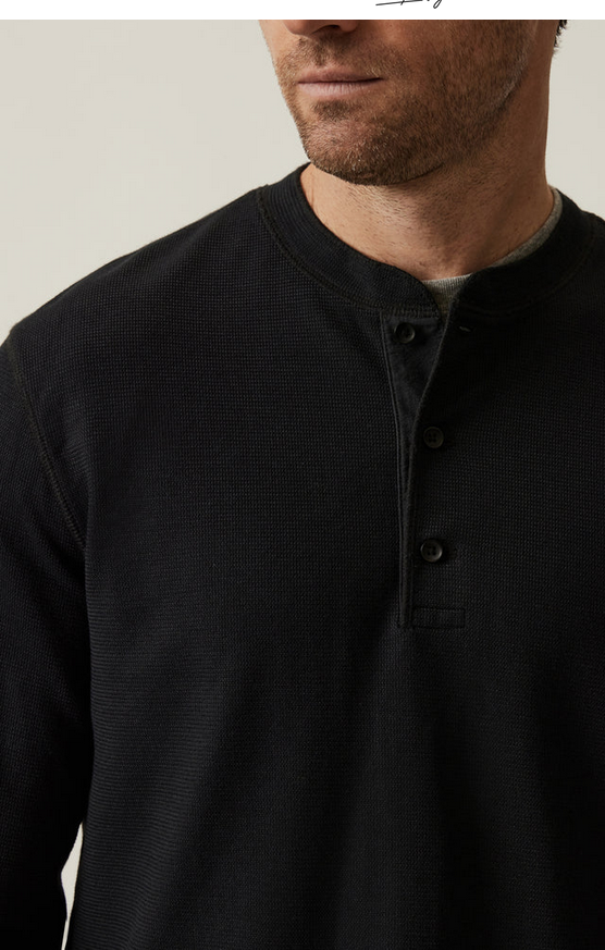 34 Heritage Long Sleeve Henley | Black