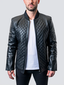 Maceoo Veste en cuir Croco | Noir