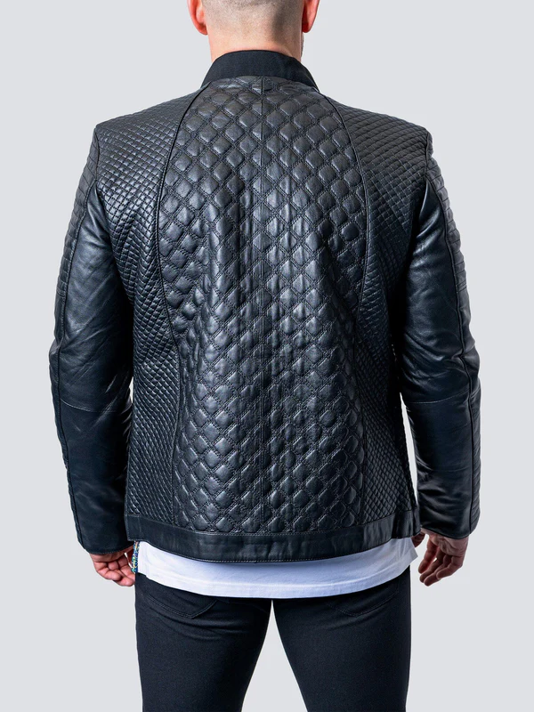 Maceoo Veste en cuir Croco | Noir