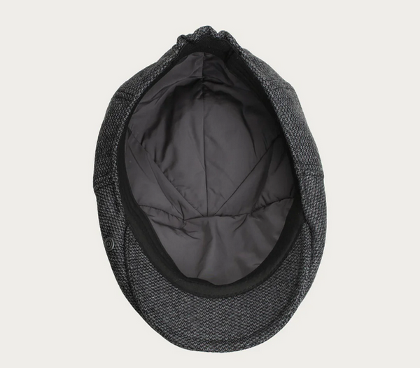 Bugatti Peaked Cap with Glencheck Patchwork | Charcoal